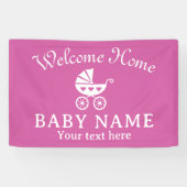 Welkom Home baby decoratiebanner Spandoek (Horizontaal)