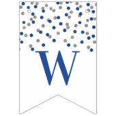 Welkom Home Banner Blauw Zilver Confetti (Tweede vlag)