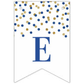 Welkom Home Banner Blue Gold Confetti (Derde vlag)