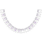 Welkom Home Banner Paarse Zwart Confetti (Alle)