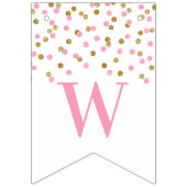 Welkom Home Banner Roze Goud Confetti (Tweede vlag)