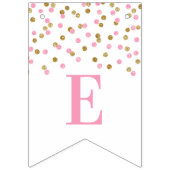 Welkom Home Banner Roze Goud Confetti (Derde vlag)