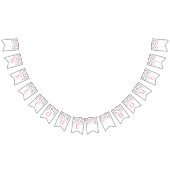 Welkom Home Banner Roze Zwart Confetti (Alle)