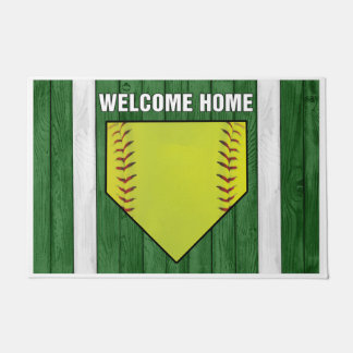 Welkom Home Baseball Design Deurmat