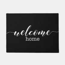 Welkom Home Black Doormat
