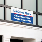 Welkom Home Covid Survivor Naam Sjabloon Spandoek (Buitenkant Gebouw)