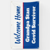 Welkom Home Covid Survivor Naam Sjabloon Spandoek (Verticaal)