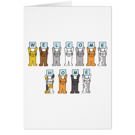 Welkom Home Cute Cartoon Cats (Voorkant)