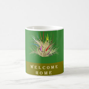 WELKOM HOME DESIGN AARDE KLEUREN TWEETONIG GROEN KOFFIEMOK