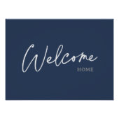 Welkom Home Elegant Inktscript Modern Eenvoudig Perfect Poster (Voorkant)
