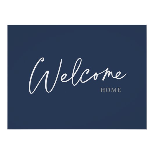 Welkom Home Elegant Inktscript Modern Eenvoudig Perfect Poster (Voorkant)