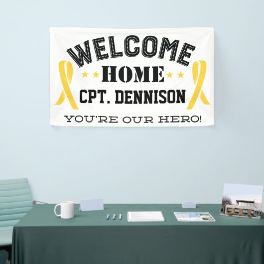 Welkom Home Geel lint Implementatie Spandoek (Beurs)