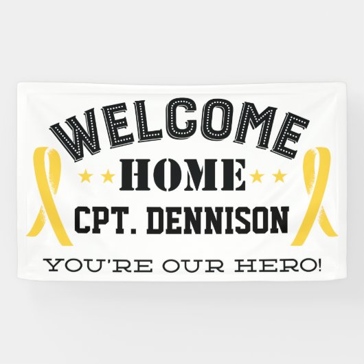 Welkom Home Geel lint Implementatie Spandoek (Horizontaal)