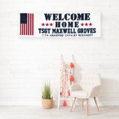 Welkom Home Militaire Banner met de Vlag van de VS (Insitu)