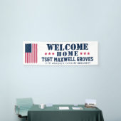 Welkom Home Militaire Banner met de Vlag van de VS (Beurs)