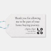 Welkom Home Onroerend goed Home Sluitingsgeschenk Cadeaulabel (Achterkant Horizontaal)