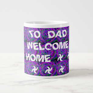 WELKOM HOME PAPA KLEUR PAARSE GEMENGD EXTRA GROTE BEKER