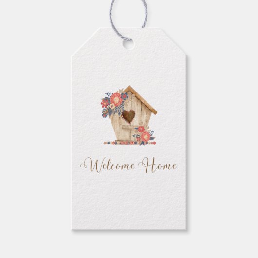 Welkom Home Realtor Gepersonaliseerd Cadeaulabel (Voorkant)
