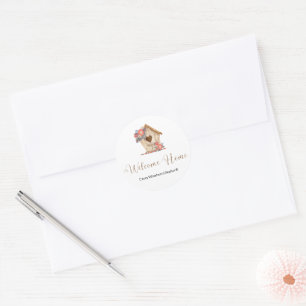 Welkom Home Realtor Gepersonaliseerd Ronde Sticker