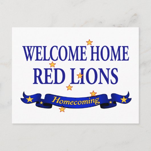 Welkom Home Red Lions Briefkaart (Voorkant)