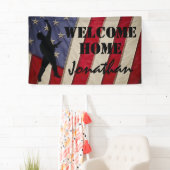 Welkom Home Soldaat | Militaire vlag Spandoek (Insitu)