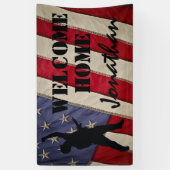 Welkom Home Soldaat | Militaire vlag Spandoek (Verticaal)