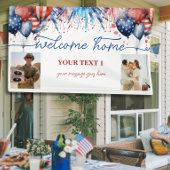 Welkom Home Soldier Patriotic 2 foto's Aangepast v Spandoek