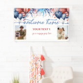Welkom Home Soldier Patriotic 2 foto's Aangepast v Spandoek (Insitu)