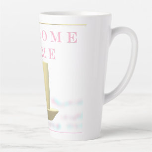WELKOM HOME THEEKOPONTWERP IN PASTELKLEUREN LATTE MOK