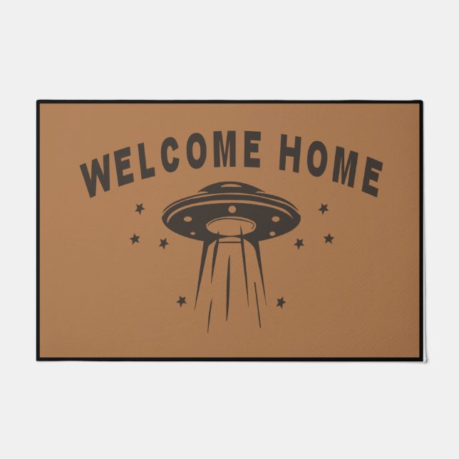 Welkom Home UFO Doormat, Planet Lovers Mat (Voorkant)