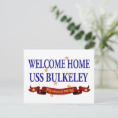 Welkom Home USS Bulkeley Briefkaart (Staand voorkant)