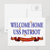 Welkom Home USS Patriot Briefkaart (Voorkant / Achterkant)