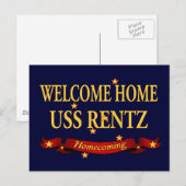 Welkom Home USS Rentz Briefkaart (Voorkant / Achterkant)