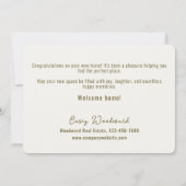 Welkom Home Vastgoed Minimalistisch Aangepast Kaart (Achterkant)