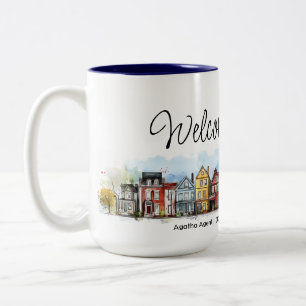 Welkom Home Vastgoed Sluitingsgeschenk Tweekleurige Koffiemok