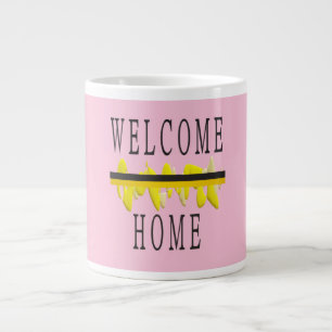 WELKOM HOME WOORDEN EN PATRONEN KUNST EXTRA GROTE BEKER
