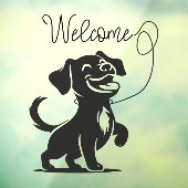 Welkom hond silhouet dierenwinkel grooming raamsticker (Vel 3)