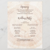 Welkom Houtkorrel Rustic Wedding Programme Programma (Achterkant)