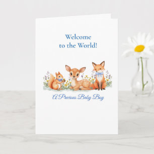 Welkom Houtlanddieren Herten Vossen Eekhoorns Baby Kaart