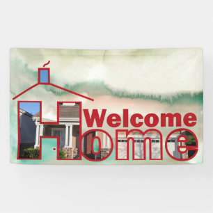 Welkom Huis aangepaste Vinyl Banner 3' x 5