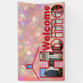 Welkom Huis aangepaste Vinyl Banner 3' x 5 (Verticaal)