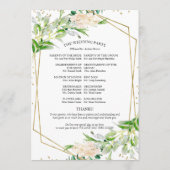 Welkom Huwelijksceremonie Programma Groen (Achterkant)