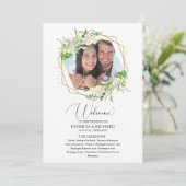 Welkom Huwelijksceremonie Programma Groen (Staand voorkant)