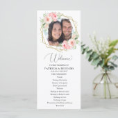 Welkom Huwelijksceremonie Programma Groen 4x9 (Staand voorkant)