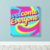 Welkom Iedereen Canvas Afdruk (Insitu (Houten vloer))