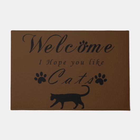 Welkom Ik hoop dat je van katten deurmat houdt. (Voorkant)
