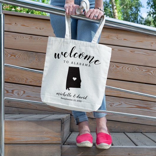 Welkom in Alabama | US State Silhouette Wedding Tote Bag