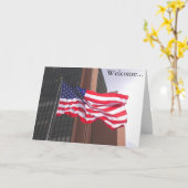 Welkom in Amerika! Gefeliciteerd/staatsburgerschap Kaart (Gele Bloem)