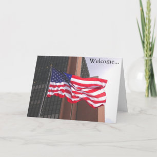 Welkom in Amerika! Gefeliciteerd/staatsburgerschap Kaart