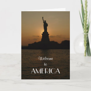 Welkom in Amerika/Standbeeld van de Vrijheid+Nieuw Kaart